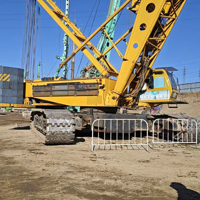 Kuning 180T Peralatan Crane Digunakan Dengan Fleksibel Amplitude Jib Angle