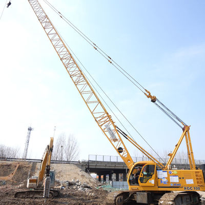 Sabit Jib 100T Xcmg Sürünen Kiremit İkinci El Ekipman 61 M Uzun Boom Kiremit