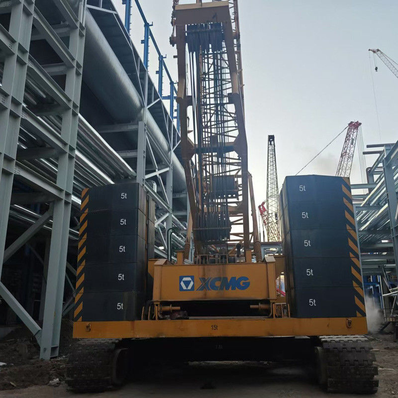 Hand 200T Crawler Crane Dalam kondisi kerja yang baik Hydraulic Crawler 1.5km/H - 3.0km/H