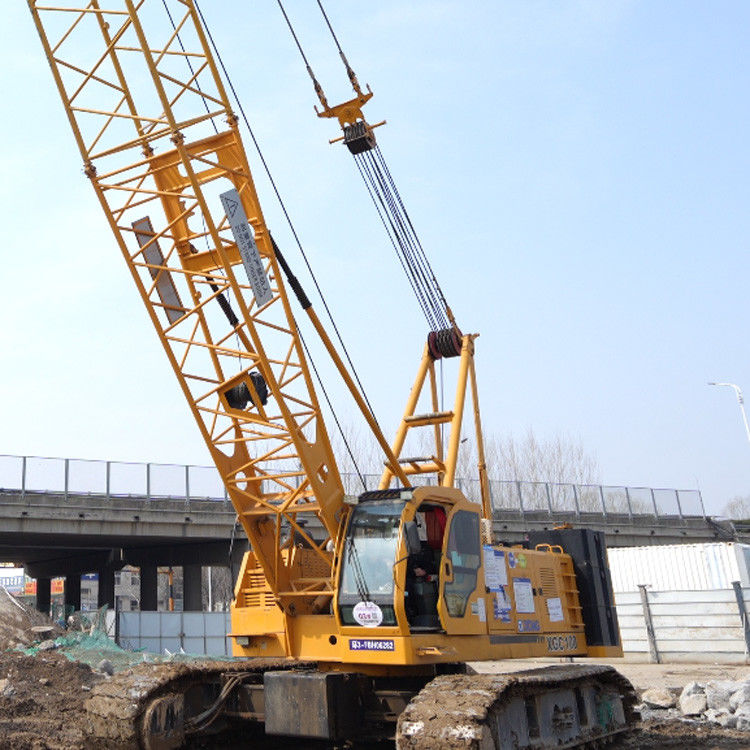 1.5km/h 100T Boom / Kullanılmış sürünen vinçlerle sürünen vinç 298kW motor gücü