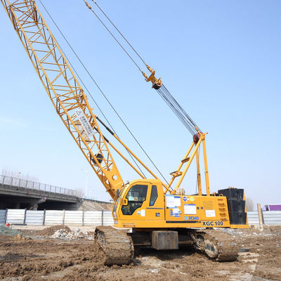Подъемная способность 100 тонн Строительный полётный кран с системой управления PLC XGC100T