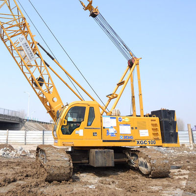 PLC Control 100ton Used Crawler Crane For Heavy Lifting And 1.2km/H Maximum Travel Speed