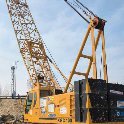 Cranes à rampe de seconde main Xcmg 100T dans la construction urbaine 1,5 km/h Vitesse de déplacement