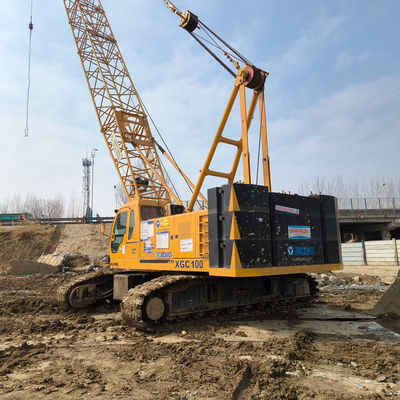 Crane mobile à rampe de 100 tonnes utilisée dans la logistique d'entrepôt Vitesse de déplacement 1,5 km/h