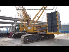 Used 13.5m - 91.4m Boom Crawler Crane Durable  PLC Control System 1.6km/H